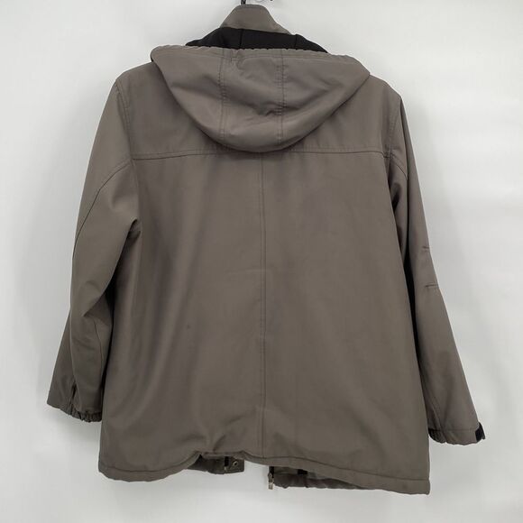 Weatherproof Men's Hooded Long Sleeve Full Zip Pockets Outdoor Jacket Brown XL - Picture 8 of 12